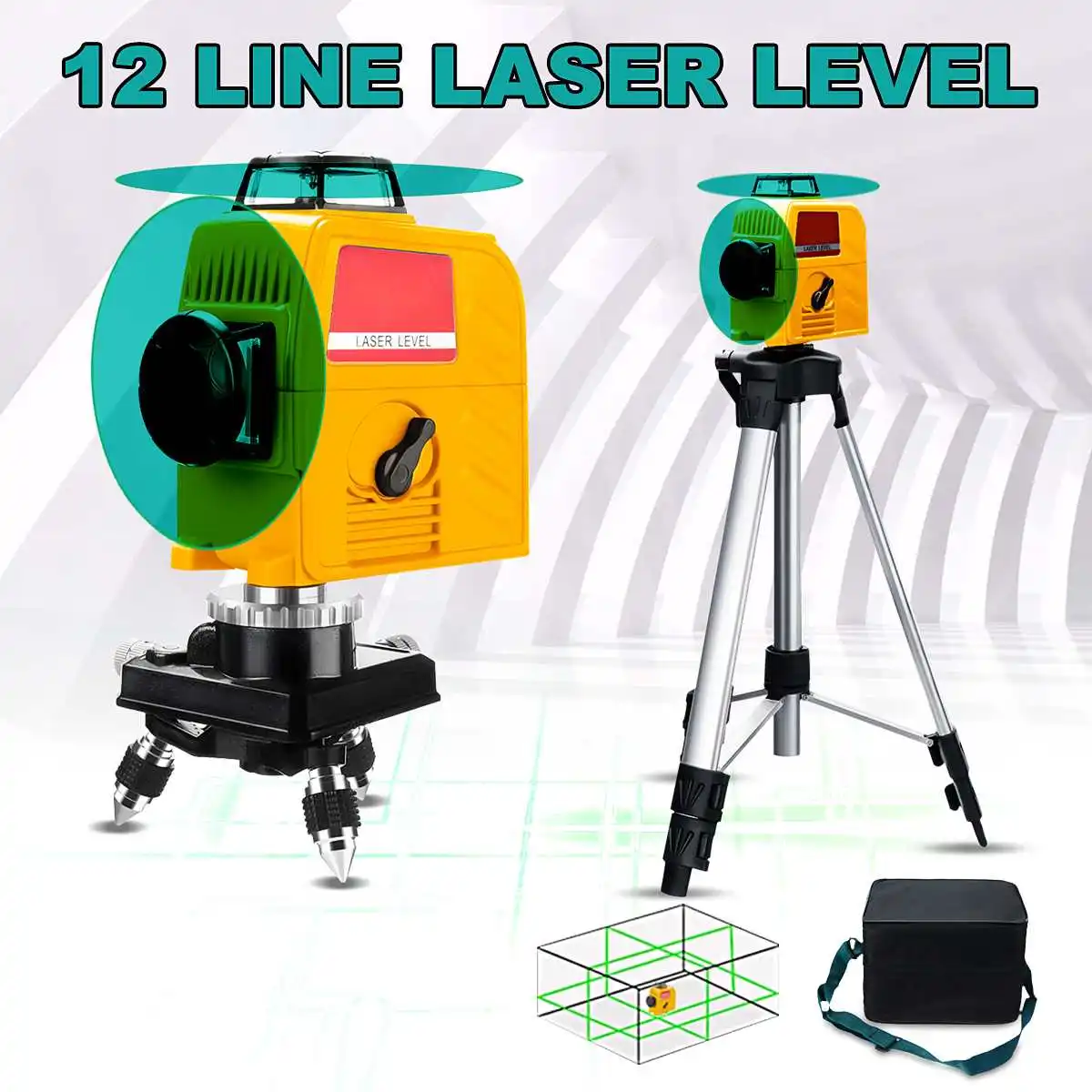 3D Green/Blue Line Laser-Level 12 Lines 360 Degree Cross Self Leveling Engineer AC 100-240V Waterproof IP-54 Wear-resisting
3D Green/Blue Line Laser-Level 12 Lines 360 Degree Cross Self Leveling Engineer AC 100-240V Waterproof IP-54 Wear-resisting