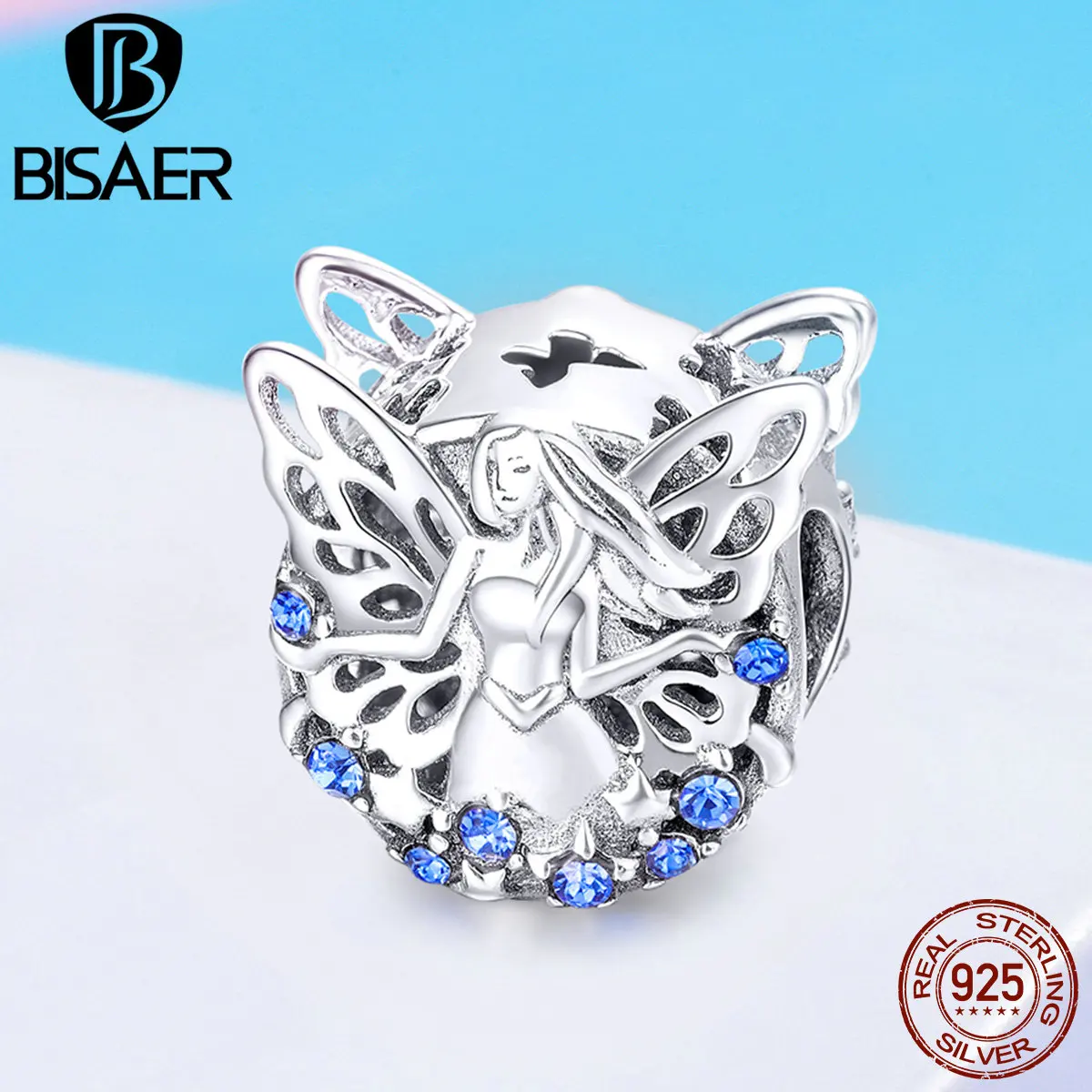 BISAER 925 Sterling Silver Elf Lucky Forest Fairy Angel Charms Beads fit Bracelet Silver 925 Beads for Jewelry Making EFC027
BISAER 925 Sterling Silver Elf Lucky Forest Fairy Angel Charms Beads fit Bracelet Silver 925 Beads for Jewelry Making EFC027