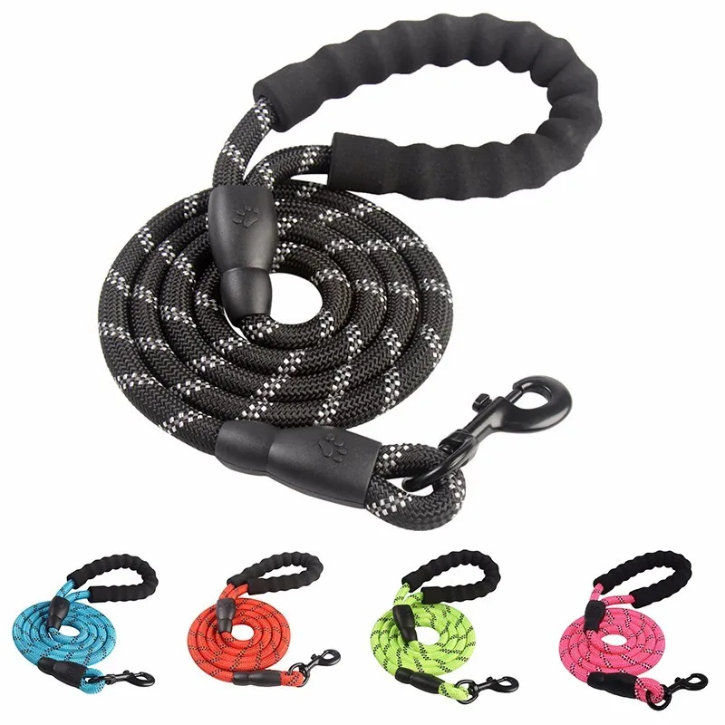 

Reflective Large Dog Leash Nylon Rope Pet Running Tracking Leashes Long Lead Dog Mountain Climbing Rope for Medium Large Big Dog