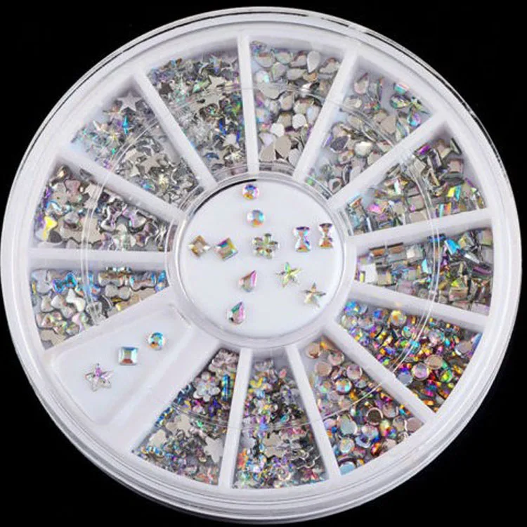 HOT SALE Design 3D DIY Bling AB Acrylic Nail Art Tips Rhinestones Glitter Manicure Wheel Decoration
HOT SALE Design 3D DIY Bling AB Acrylic Nail Art Tips Rhinestones Glitter Manicure Wheel Decoration