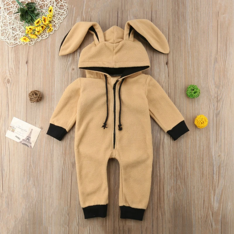 Zipper Baby Clothes Boys&Girls Bunny Ear Solid Hooded Baby Rompers Outfit Costume Fleece New Born Baby Clothes 0-24Months
Zipper Baby Clothes Boys&Girls Bunny Ear Solid Hooded Baby Rompers Outfit Costume Fleece New Born Baby Clothes 0-24Months