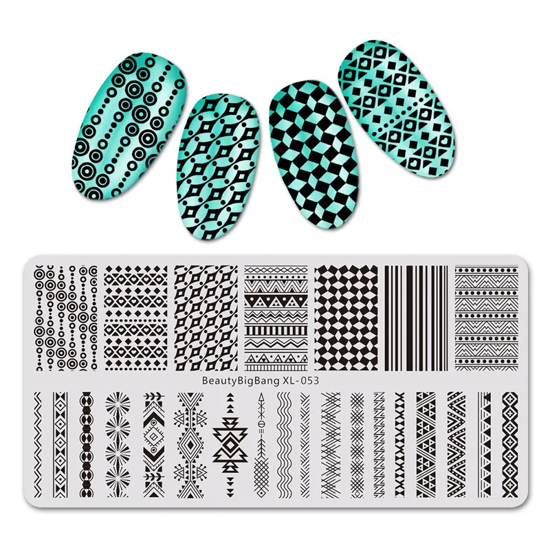 BeautyBigBang 1PC Rectangle Stamping for nails Geometric Image stencil for Nail stamping Plates Template Nail Art Tools XL-053
BeautyBigBang 1PC Rectangle Stamping for nails Geometric Image stencil for Nail stamping Plates Template Nail Art Tools XL-053