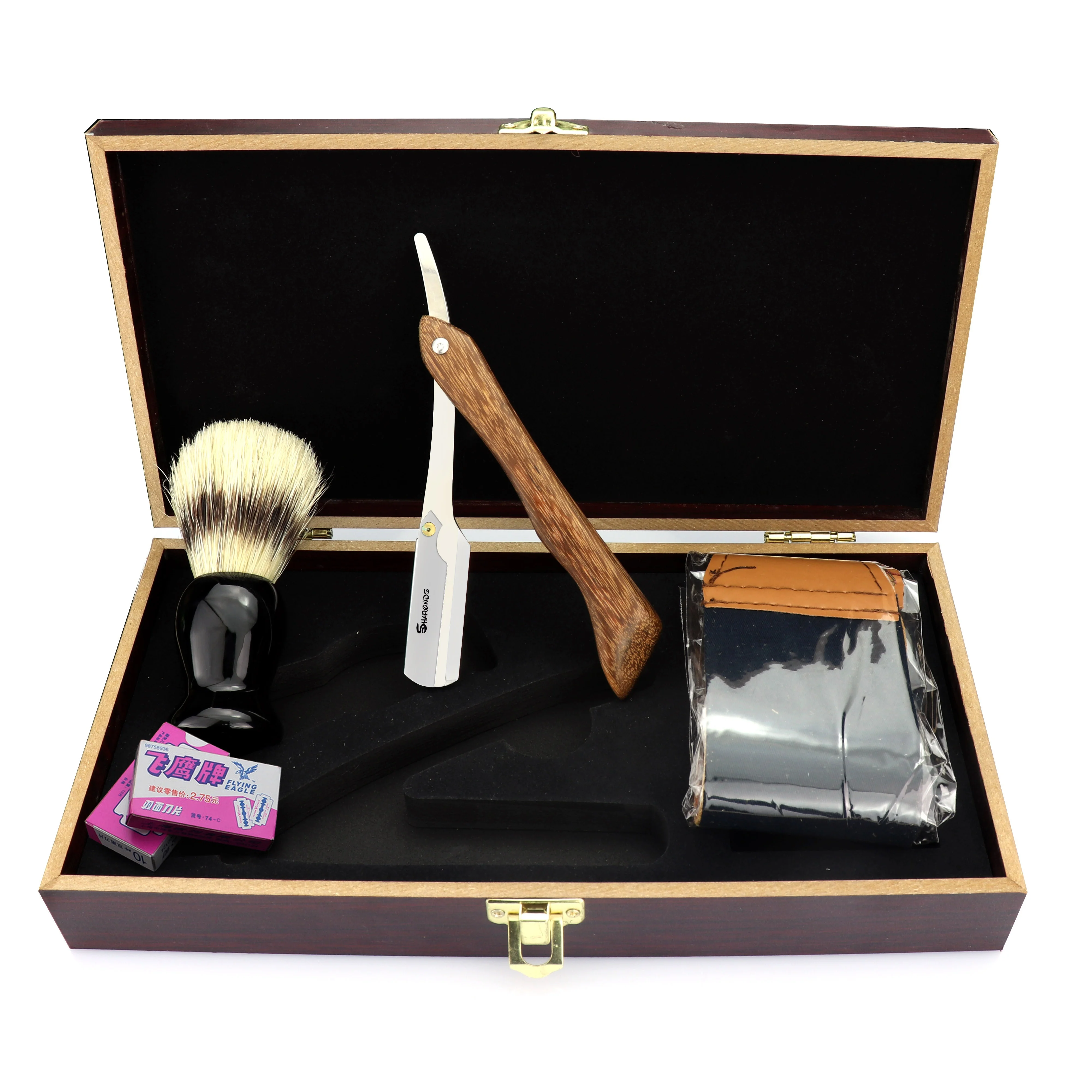 Adjustable Safety Vintage Razor Set Straight Barber Razor Blade Brush Shaving Brush Leather Rope Wooden Box Gift Set Face Man
Adjustable Safety Vintage Razor Set Straight Barber Razor Blade Brush Shaving Brush Leather Rope Wooden Box Gift Set Face Man