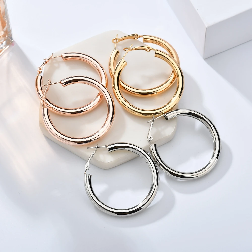 Handmade Fashion New Gold Silver Small Big Circle Hoop Earrings For Women Steampunk Round Earring Sets For Women Party Gift
Handmade Fashion New Gold Silver Small Big Circle Hoop Earrings For Women Steampunk Round Earring Sets For Women Party Gift