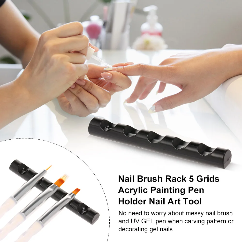 Nail Brush Rack 5 Grids Acrylic Painting Pen Holder Nail Art Tool Manicure Penholder Rack Stand Holder
Nail Brush Rack 5 Grids Acrylic Painting Pen Holder Nail Art Tool Manicure Penholder Rack Stand Holder