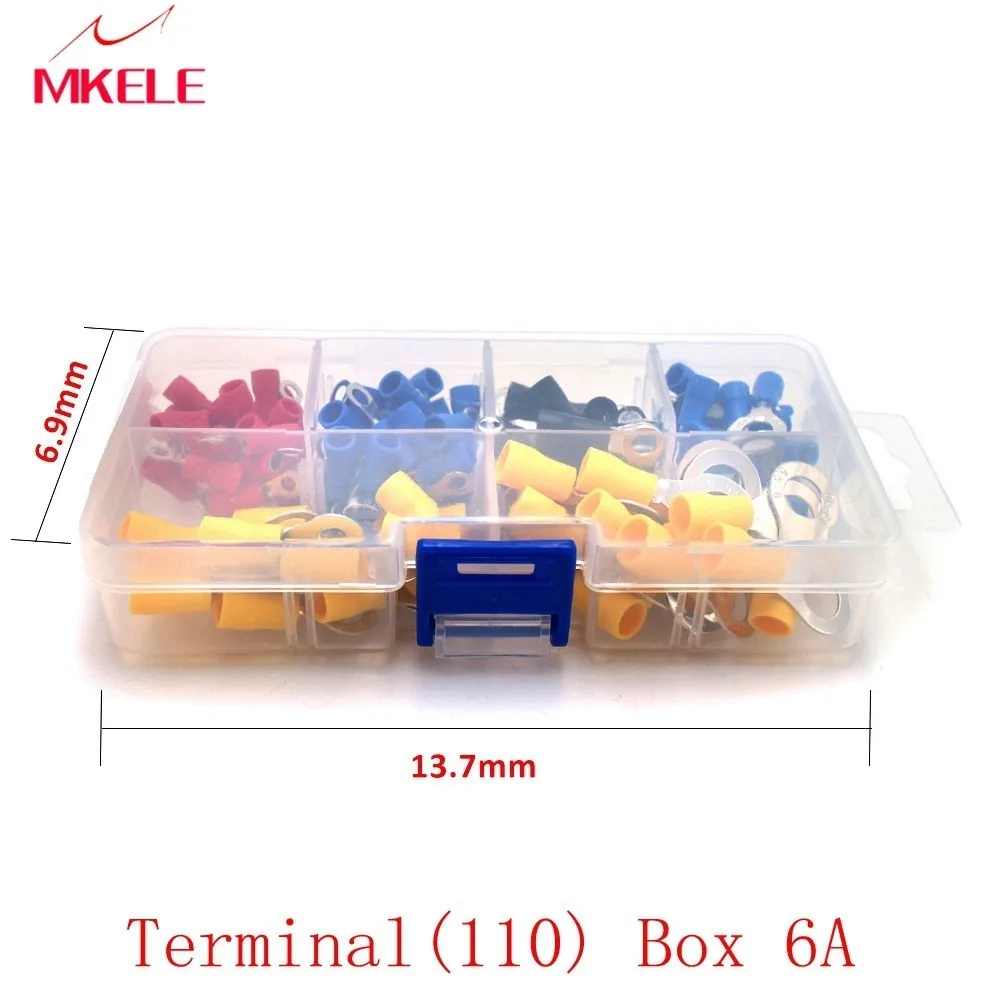 110pcs/box Multiple species Copper Crimp Terminal Connector Boxed Insulated Cord Ring End Terminal Set Using Crimping Pliers
110pcs/box Multiple species Copper Crimp Terminal Connector Boxed Insulated Cord Ring End Terminal Set Using Crimping Pliers