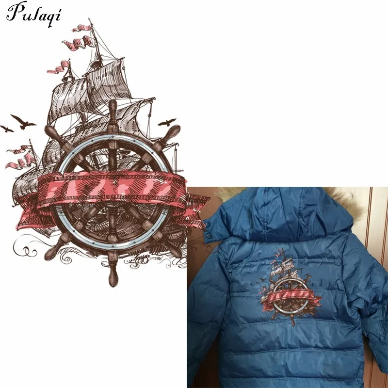 Pulaqi Steamship Patches T-shirt Press Sticker Punk Pirate Ship Clothes Decoration Easy Print By Household Appliques Parches H
Pulaqi Steamship Patches T-shirt Press Sticker Punk Pirate Ship Clothes Decoration Easy Print By Household Appliques Parches H