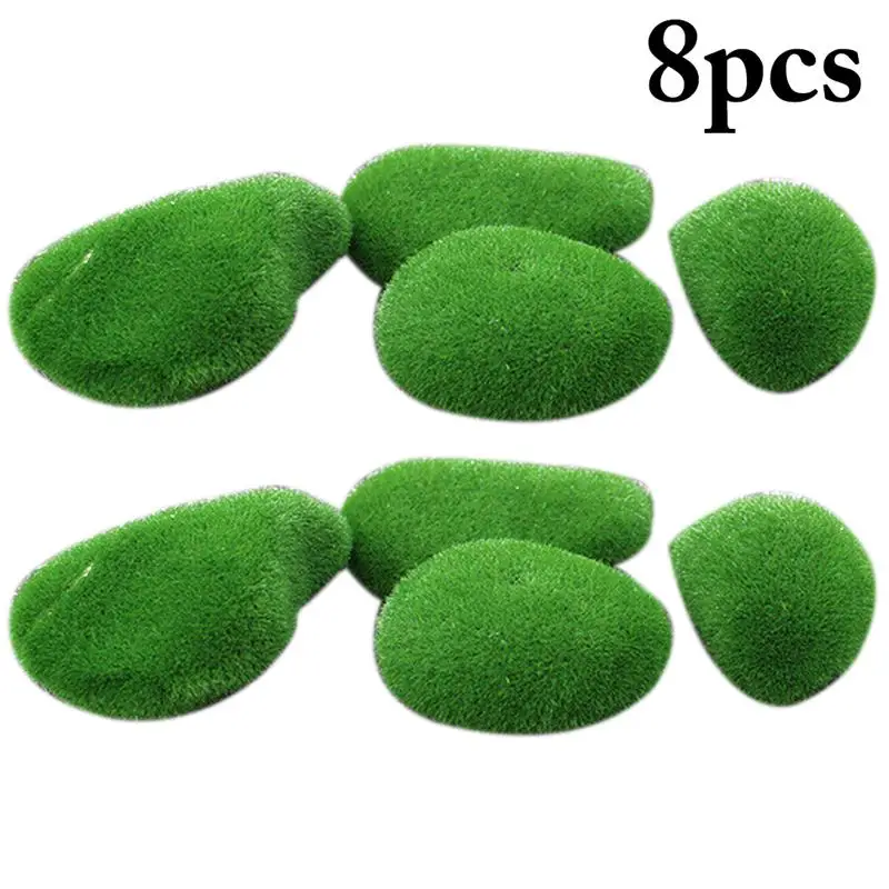 8PCS New Artificial Green Moss Ball Fake Stone Home Garden Lawn Floor Adornments Shop window Hotel Home Office Plant Wall Decor
8PCS New Artificial Green Moss Ball Fake Stone Home Garden Lawn Floor Adornments Shop window Hotel Home Office Plant Wall Decor
