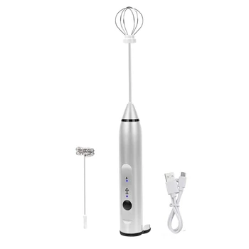 Rechargeable Electric Milk Frother With 2 Whisks, Handheld Foam Maker For Coffee, Latte, Cappuccino, Hot Chocolate, Durable Dr
Rechargeable Electric Milk Frother With 2 Whisks, Handheld Foam Maker For Coffee, Latte, Cappuccino, Hot Chocolate, Durable Dr
