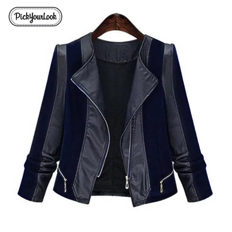Pickyourlook Pu Leather Women Coat Jacket Plus Size Patchwork Motorcycle Overcoat For Female Fashion Zipper Large Lady Outerwear
Pickyourlook Pu Leather Women Coat Jacket Plus Size Patchwork Motorcycle Overcoat For Female Fashion Zipper Large Lady Outerwear
