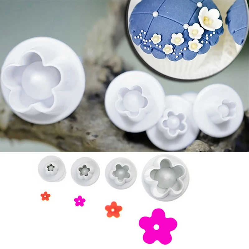 4Pcs/Set Plum Flower Plunger Fondant Mold Cutter Sugarcraft Cake Tools Decorating Christmas Cake Decorating Tools
4Pcs/Set Plum Flower Plunger Fondant Mold Cutter Sugarcraft Cake Tools Decorating Christmas Cake Decorating Tools