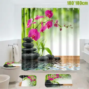 Home 1.8x1.8M Flower 3D Waterproof Polyester Shower Curtain Bathroom with 12 Hooks Pedestal Rug Lid Toilet Cover Bath Mat Set
Home 1.8x1.8M Flower 3D Waterproof Polyester Shower Curtain Bathroom with 12 Hooks Pedestal Rug Lid Toilet Cover Bath Mat Set