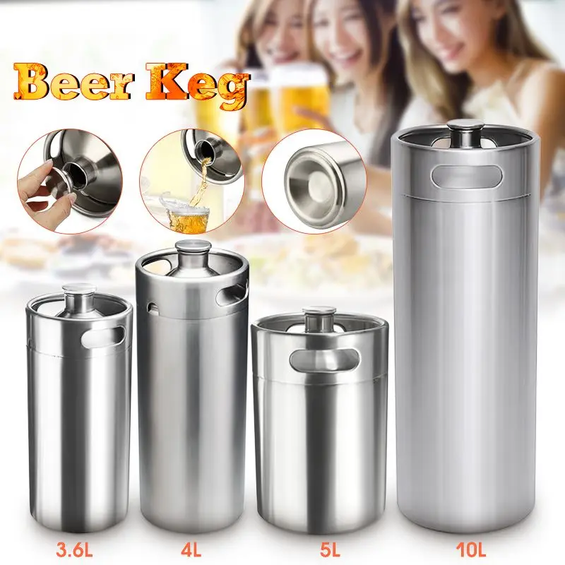 2/3.6/4/5/10L Stainless Steel Mini Beer Keg Pressurized Growler for Craft Beer Dispenser System Home Brew Beer Brewing
2/3.6/4/5/10L Stainless Steel Mini Beer Keg Pressurized Growler for Craft Beer Dispenser System Home Brew Beer Brewing