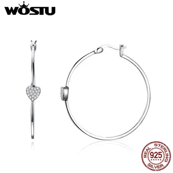 WOSTU Authentic 925 Sterling Silver Fashion Heart Round Drop Earrings Clear CZ For Women Jewelry Earrings Luxury Gift CQE518
WOSTU Authentic 925 Sterling Silver Fashion Heart Round Drop Earrings Clear CZ For Women Jewelry Earrings Luxury Gift CQE518