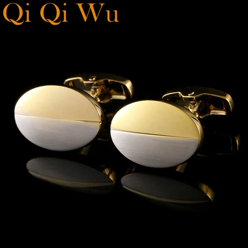 Men Jewelry Brass Material Gemelos Fashion Exterior Golden Circle Design High Quality Men's French Shirt Cuff Links | Украшения и