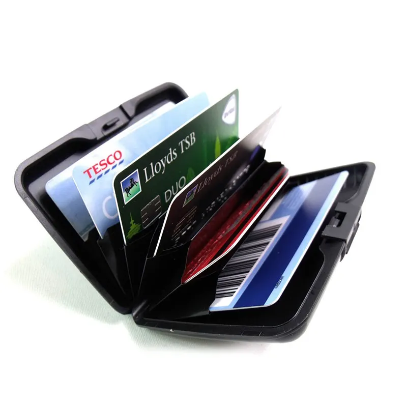 Aluminum Metal Bank Card Blocking Hard Case Wallet Credit Card Anti-RFID Scanning Protect Storage Holder
Aluminum Metal Bank Card Blocking Hard Case Wallet Credit Card Anti-RFID Scanning Protect Storage Holder