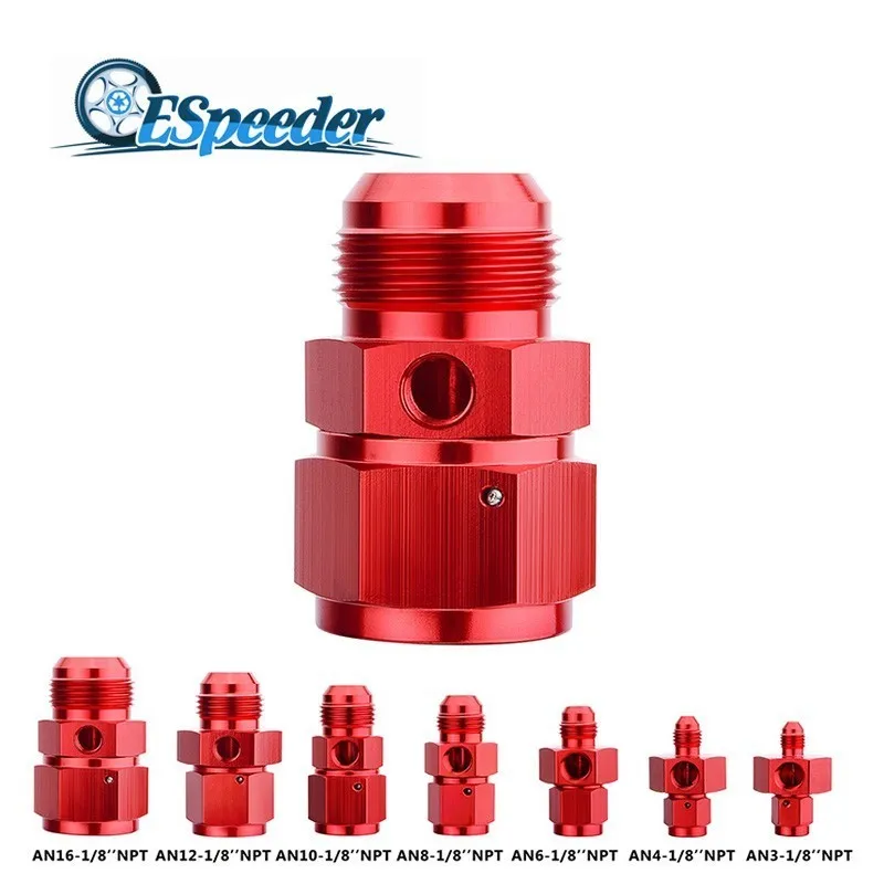 ESPEEDER AN3 AN4 AN6 AN8 AN10 AN12 AN16 Male to Female Twin 1/8" NPT Aluminum Alloy Gauge Sensor Side Port Adapter Red
ESPEEDER AN3 AN4 AN6 AN8 AN10 AN12 AN16 Male to Female Twin 1/8" NPT Aluminum Alloy Gauge Sensor Side Port Adapter Red