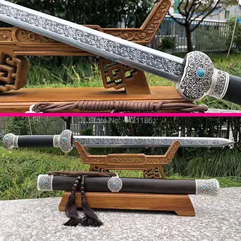 Vintage Home Display Cosplay Real Swords Full Tang 1095 High Carbon Steel Double Edge Sharp Chinese Tang Dynasty Sword Jian
Vintage Home Display Cosplay Real Swords Full Tang 1095 High Carbon Steel Double Edge Sharp Chinese Tang Dynasty Sword Jian