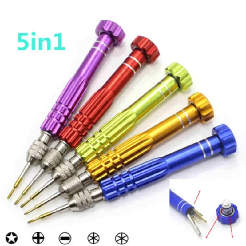 Practical 5 in 1 Screwdriver Kits Phone Opening Tools Glasses Watch Maintennance Repair Tools Multifuncational Tools Set
Practical 5 in 1 Screwdriver Kits Phone Opening Tools Glasses Watch Maintennance Repair Tools Multifuncational Tools Set