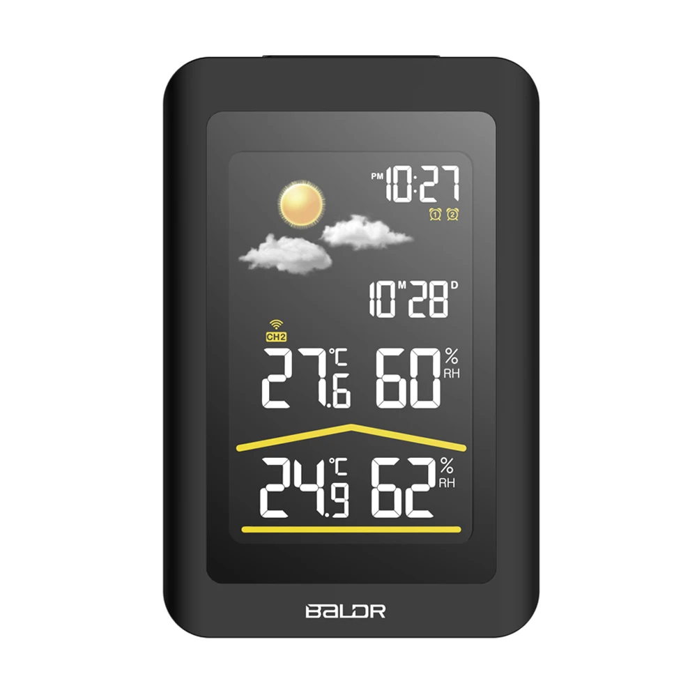 BALDR Wireless Indoor Outdoor Weather Station Clock Snooze Clock With Calendar
BALDR Wireless Indoor Outdoor Weather Station Clock Snooze Clock With Calendar