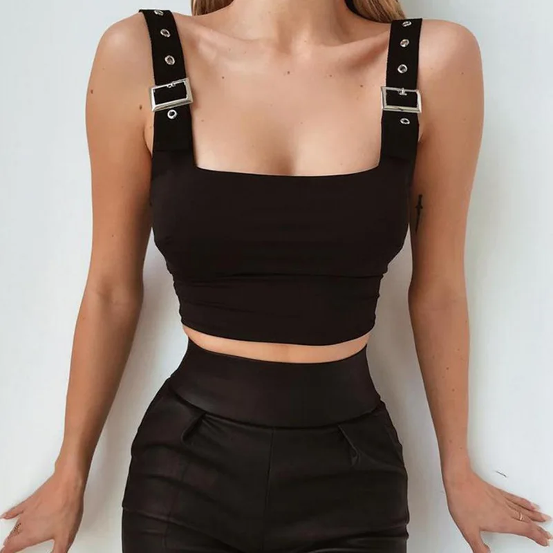Toplook Women Sexy Tops Tank Fashion Streetwear Sleeveless Solid Slim Short Strap Women's Crop Tops Black White Top 2019 New
Toplook Women Sexy Tops Tank Fashion Streetwear Sleeveless Solid Slim Short Strap Women's Crop Tops Black White Top 2019 New