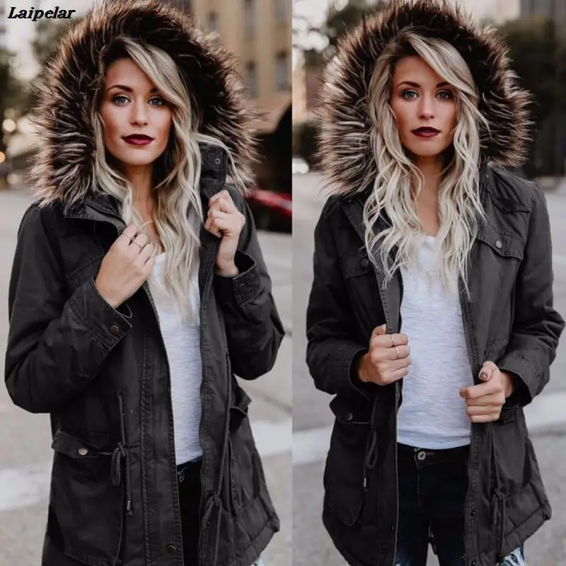 Laipelar New Women Fashion Winter Fur Hooded Zipper Coat Cotton Army Green Long Sleeve Jacket Cotton Parkas Laipelar
Laipelar New Women Fashion Winter Fur Hooded Zipper Coat Cotton Army Green Long Sleeve Jacket Cotton Parkas Laipelar