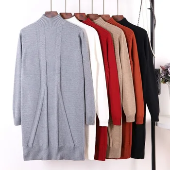 GIGOGOU Autumn Winter Women Dress Cable Twist Long Women Sweater Dress Knitted Elasticity Thick Female Jumper Pullover Femme
GIGOGOU Autumn Winter Women Dress Cable Twist Long Women Sweater Dress Knitted Elasticity Thick Female Jumper Pullover Femme