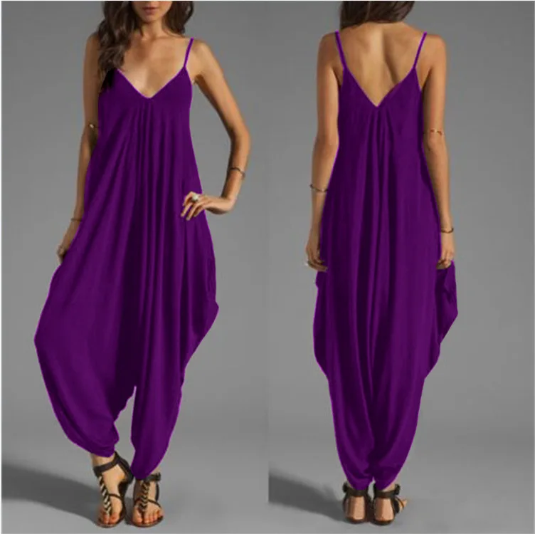 2019 Fashion Harem Romper Overalls Sexy Women's Ankle Pants One-piece Loose Playsuit Spaghetti Strap Deep V-neck Jumpsuit
2019 Fashion Harem Romper Overalls Sexy Women's Ankle Pants One-piece Loose Playsuit Spaghetti Strap Deep V-neck Jumpsuit