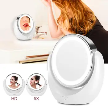 LED HD 5X Magnifier 360 Degree Rotatable Double-mirror Makeup Vanity Mirror Make up Mirror
LED HD 5X Magnifier 360 Degree Rotatable Double-mirror Makeup Vanity Mirror Make up Mirror