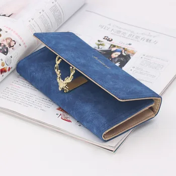 Women's Wallet Long Purse Solid Wallet Fashion Antler Buckle Clutch For Ladies Purse Women Wallet Wristlet Female Purse
Women's Wallet Long Purse Solid Wallet Fashion Antler Buckle Clutch For Ladies Purse Women Wallet Wristlet Female Purse