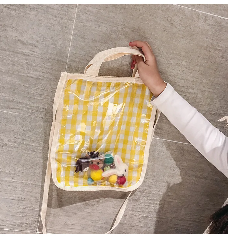 New Children's Handbag Portable Plaid Plastic Transparent Shoulder Bag Simple Mini Boys Girls Messenger Bag Fashion Kids Pouch
New Children's Handbag Portable Plaid Plastic Transparent Shoulder Bag Simple Mini Boys Girls Messenger Bag Fashion Kids Pouch