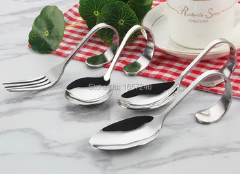 100pcs/lot Stainless Steel Curved Handle Spoon Fork Tableware Silver Tea Coffee Spoon Mixer Flatware Kitchen Accessories
100pcs/lot Stainless Steel Curved Handle Spoon Fork Tableware Silver Tea Coffee Spoon Mixer Flatware Kitchen Accessories