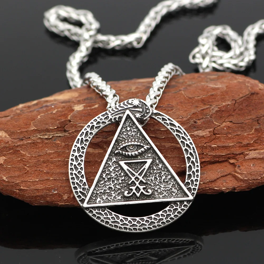 Church of Satan Charm Pagan Wiccan Talisman All Seing Eye Amulet Sigil of Lucifer Snake Pendant Necklaces
Church of Satan Charm Pagan Wiccan Talisman All Seing Eye Amulet Sigil of Lucifer Snake Pendant Necklaces