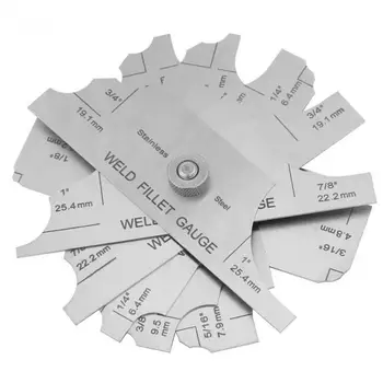 MG-11 Metal Weld Fillet Gages Set 7PCS Gage Rl Gauge Welding Inspection Test Ulnar Metric & Inch Convex Welding Tester Kit
MG-11 Metal Weld Fillet Gages Set 7PCS Gage Rl Gauge Welding Inspection Test Ulnar Metric & Inch Convex Welding Tester Kit
