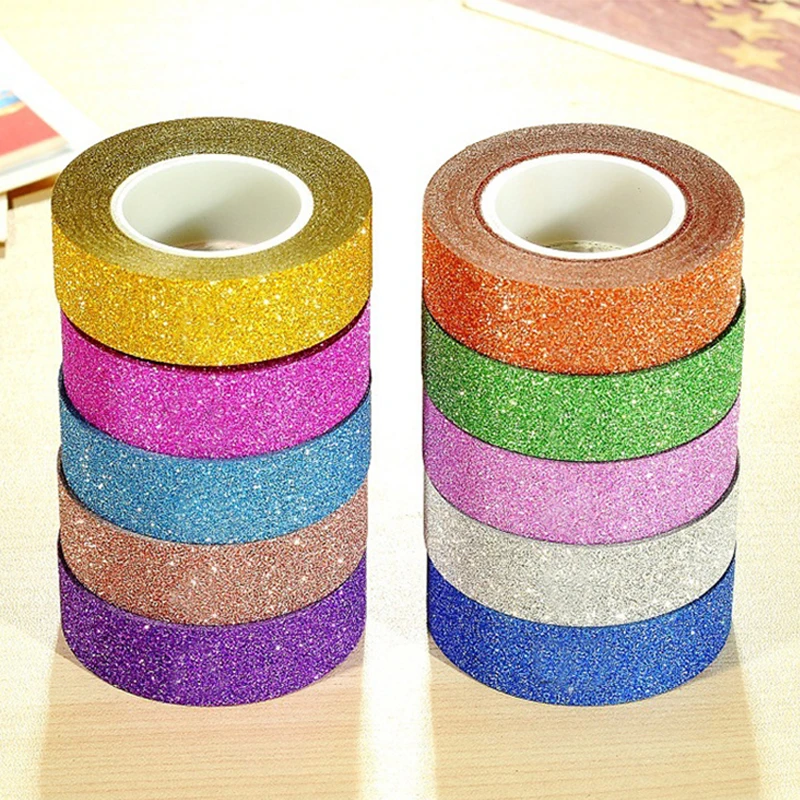 Sale 15mm*10m DIY Glitter Self-adhesive Paper Sticker Festival Decoration Washi Tape Birthday Home Decoration Wedding 1PC
Sale 15mm*10m DIY Glitter Self-adhesive Paper Sticker Festival Decoration Washi Tape Birthday Home Decoration Wedding 1PC