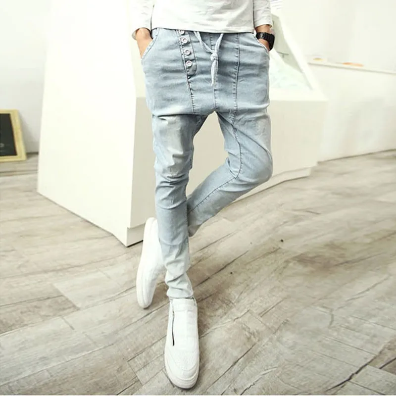 2019 Summer Fashion Men's Harem Pants Hip Hop Baggy Loose Fit Denim Pants Drop Crotch Vintage Washed Retro Trousers For Hipster
2019 Summer Fashion Men's Harem Pants Hip Hop Baggy Loose Fit Denim Pants Drop Crotch Vintage Washed Retro Trousers For Hipster