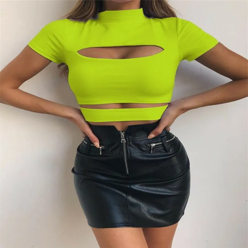Trendy Women clothes solid pullover High Neck Tops Ladies Short Sleeve Plain Polyester Stretch T-Shirts one pieces
Trendy Women clothes solid pullover High Neck Tops Ladies Short Sleeve Plain Polyester Stretch T-Shirts one pieces