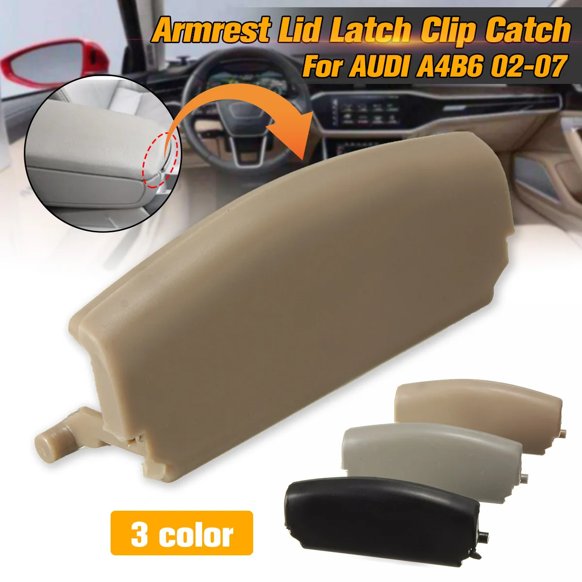 1PC Armrest Lid Latch Clip Catch For AUDI A4 B6 Centre Console Cover E177B Armrest Cover Latch Clips Car Auto Replacement Parts
1PC Armrest Lid Latch Clip Catch For AUDI A4 B6 Centre Console Cover E177B Armrest Cover Latch Clips Car Auto Replacement Parts
