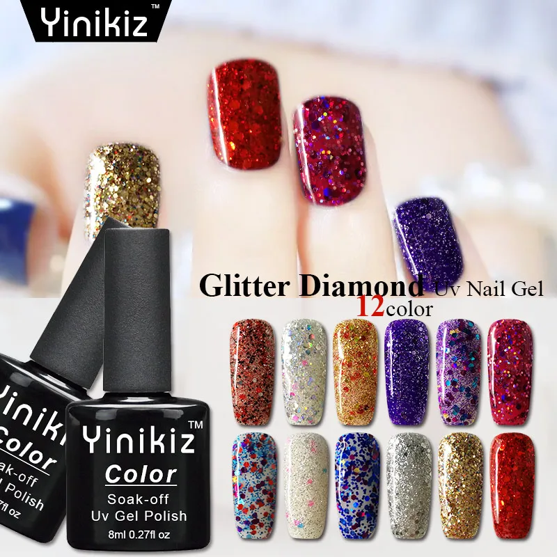 Yinikiz 8ml Lucky Diamond Nail Gel Polish Color DIY Soak Off Gel LED UV Colorful Glitter Diamond Art Gel Varnish
Yinikiz 8ml Lucky Diamond Nail Gel Polish Color DIY Soak Off Gel LED UV Colorful Glitter Diamond Art Gel Varnish