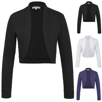 Kate Kasin Women's Basic Long Sleeve Open Front Cropped Cotton Coat Tops Bolero Shrug
Kate Kasin Women's Basic Long Sleeve Open Front Cropped Cotton Coat Tops Bolero Shrug