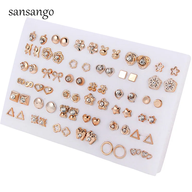 Mixed 36 pair/set Women Lady Crystal Heart Stud Earrings For Girl OL Piercing Flower Gold Earring Support Dropshipping Wholesale
Mixed 36 pair/set Women Lady Crystal Heart Stud Earrings For Girl OL Piercing Flower Gold Earring Support Dropshipping Wholesale