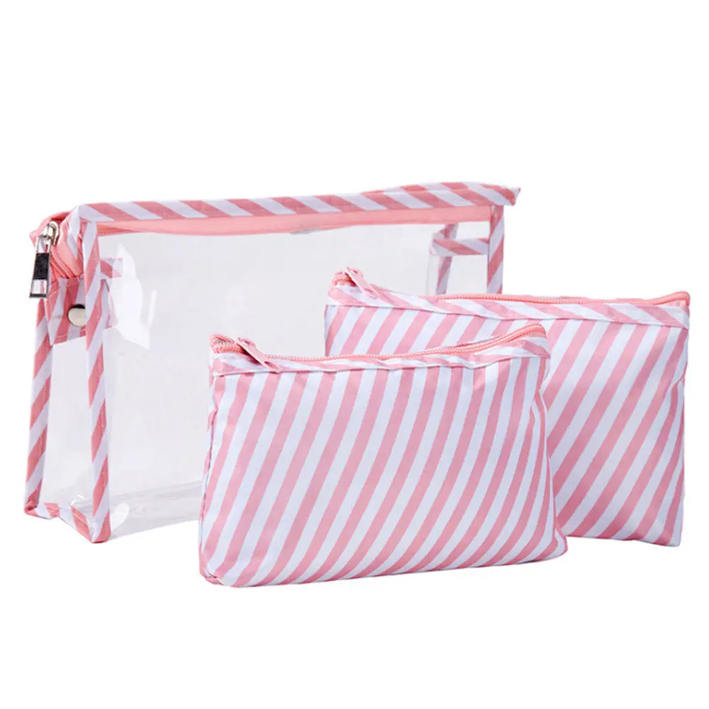 Фото 3 шт. прозрачные косметички из ПВХ с рисунком фламинго | Багаж и сумки
