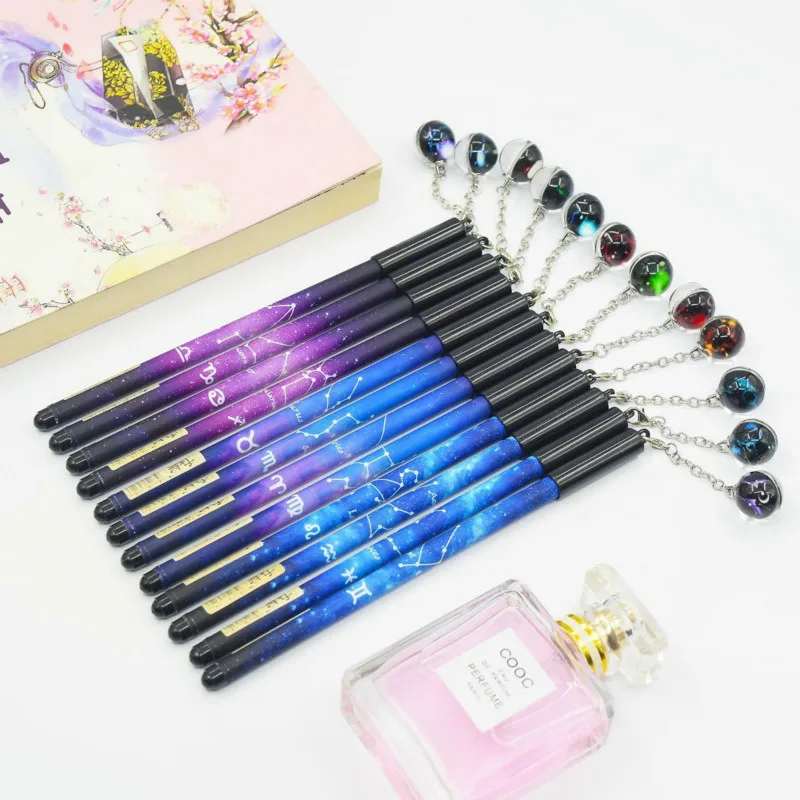 1pc Noctilucent 0.5mm Black Pens For School Chancellory Gel Pen Kawaii School Supplies Stationery Twelve Constellations 40123
1pc Noctilucent 0.5mm Black Pens For School Chancellory Gel Pen Kawaii School Supplies Stationery Twelve Constellations 40123