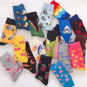 PEONFLY Hot Fashion Men's Combed Cotton Wedding Socks Casual Business Crew Sock Colorful Happy Socks Fruit Pattern Novelty
PEONFLY Hot Fashion Men's Combed Cotton Wedding Socks Casual Business Crew Sock Colorful Happy Socks Fruit Pattern Novelty