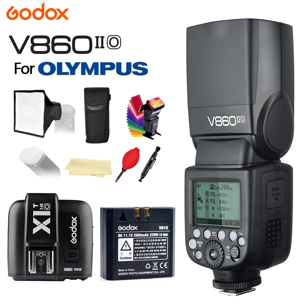 Godox Винг V860IIO V860II O 2 4 г GN60 E TTL HSS 1/8000 s VB 18 камера с литий ионным аккумулятором