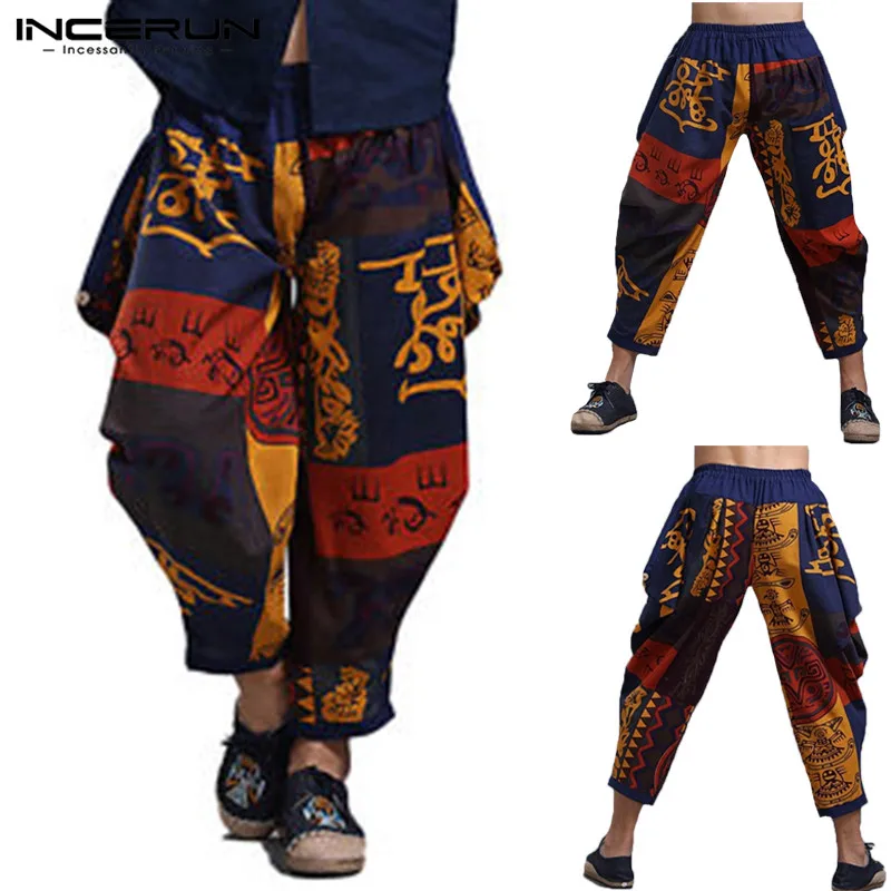 Hiphop Aladdin Men Harem Pants Trousers Drop Crotch Joggers Harajuku Loose Sweatpants Baggy Wide Legs Pants Pockets Ethnic Pants
Hiphop Aladdin Men Harem Pants Trousers Drop Crotch Joggers Harajuku Loose Sweatpants Baggy Wide Legs Pants Pockets Ethnic Pants