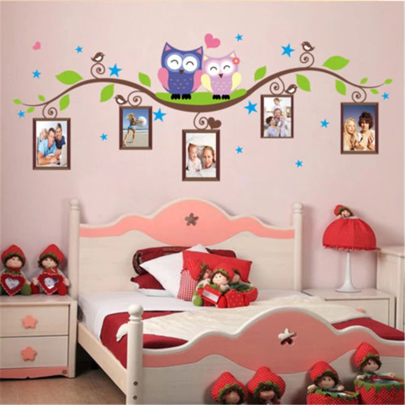 New Owl Branch Photo Frame 2 Wall Stickers 1pcs Cute Owls Photo Frames Kids Room Decor Wall Sticker Removable Vinyl Decals Mural
New Owl Branch Photo Frame 2 Wall Stickers 1pcs Cute Owls Photo Frames Kids Room Decor Wall Sticker Removable Vinyl Decals Mural