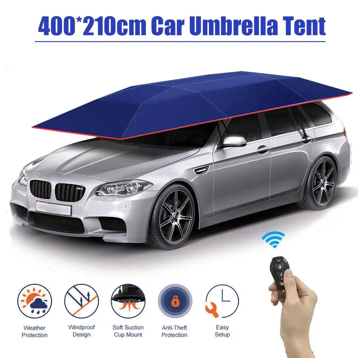 Fully automatic / semi-automatic 400x210cm Outdoor Car Vehicle Tent Car Umbrella Sun Shade Cover Oxford Cloth Polyester Covers
Fully automatic / semi-automatic 400x210cm Outdoor Car Vehicle Tent Car Umbrella Sun Shade Cover Oxford Cloth Polyester Covers