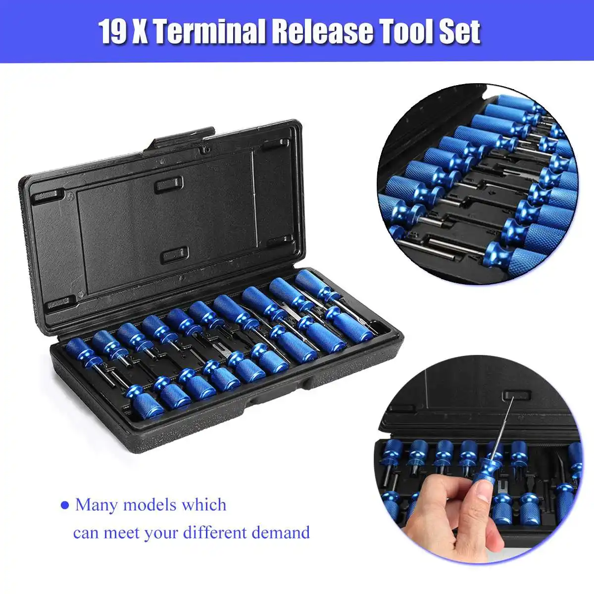 19PCS Universal Terminal Connector Release Tool Set Connector Remover Master Plug Type Kit Auto Accessories
19PCS Universal Terminal Connector Release Tool Set Connector Remover Master Plug Type Kit Auto Accessories