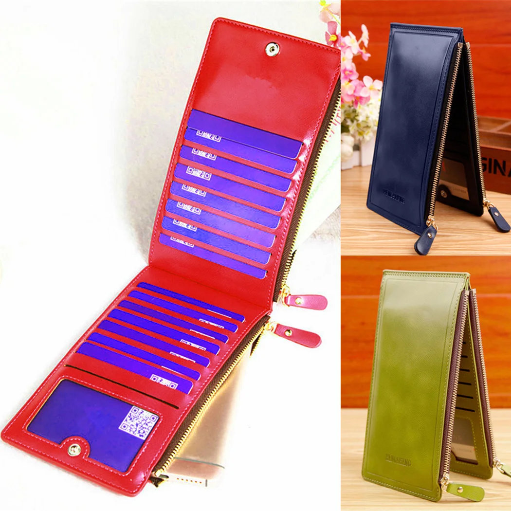 Fashion Women Long Wallet Multi-Card Wallet Ultra-Thin PU Leather Bag Double-Row Zipper Buckle Wallet Mobile Phone Clutch Wallet
Fashion Women Long Wallet Multi-Card Wallet Ultra-Thin PU Leather Bag Double-Row Zipper Buckle Wallet Mobile Phone Clutch Wallet